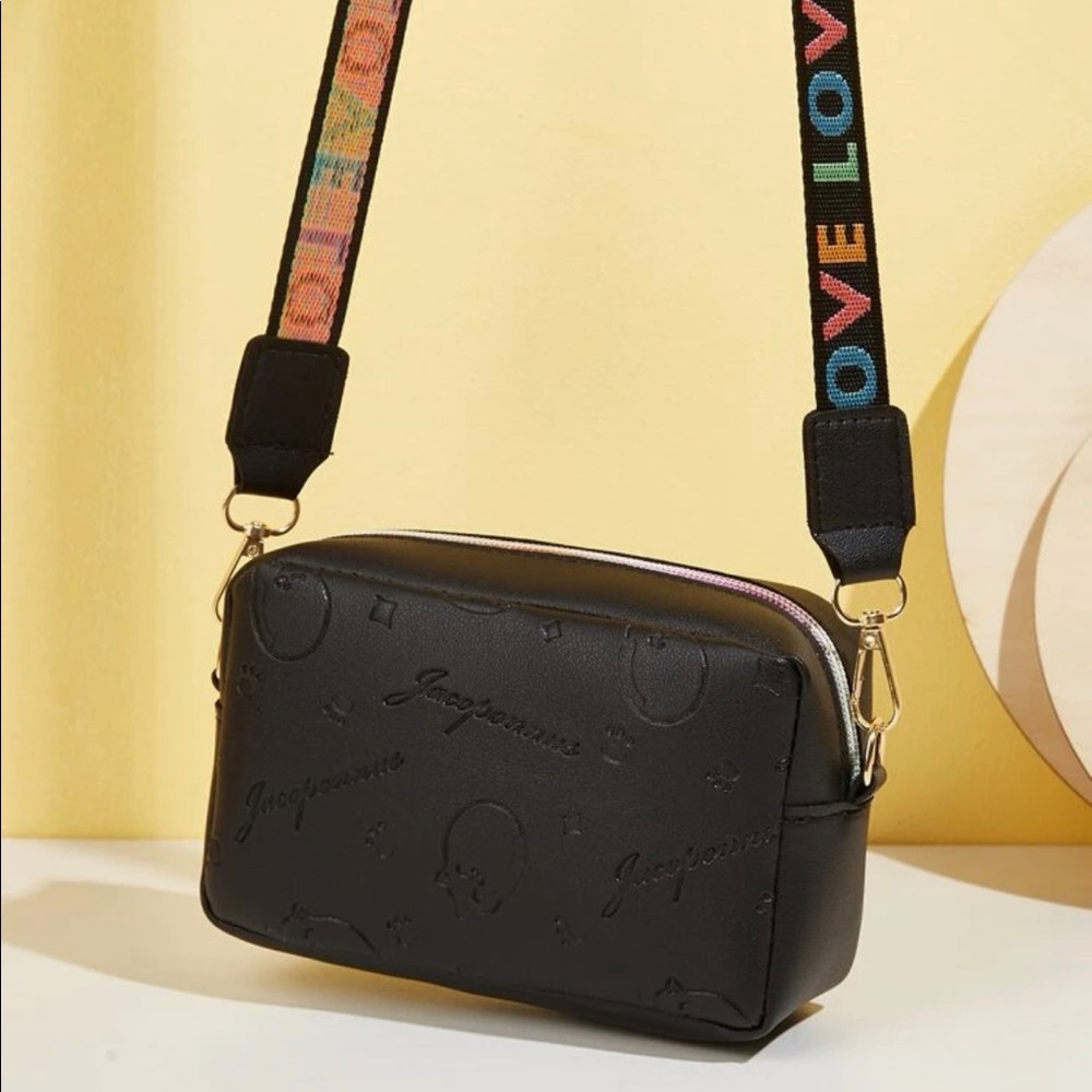 Cartoon Cat Embossed Square Bag